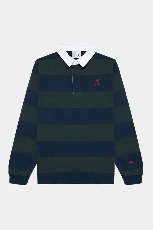 Polo rugby azul y verde