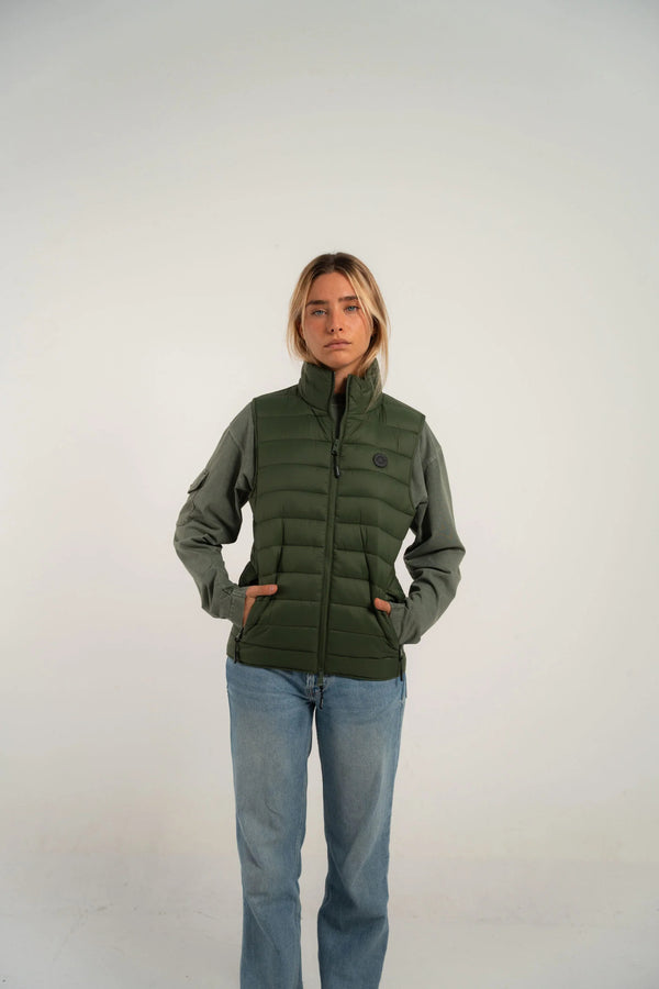 Chaleco acolchado verde