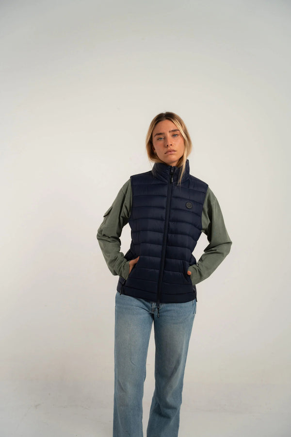 Chaleco acolchado azul marino
