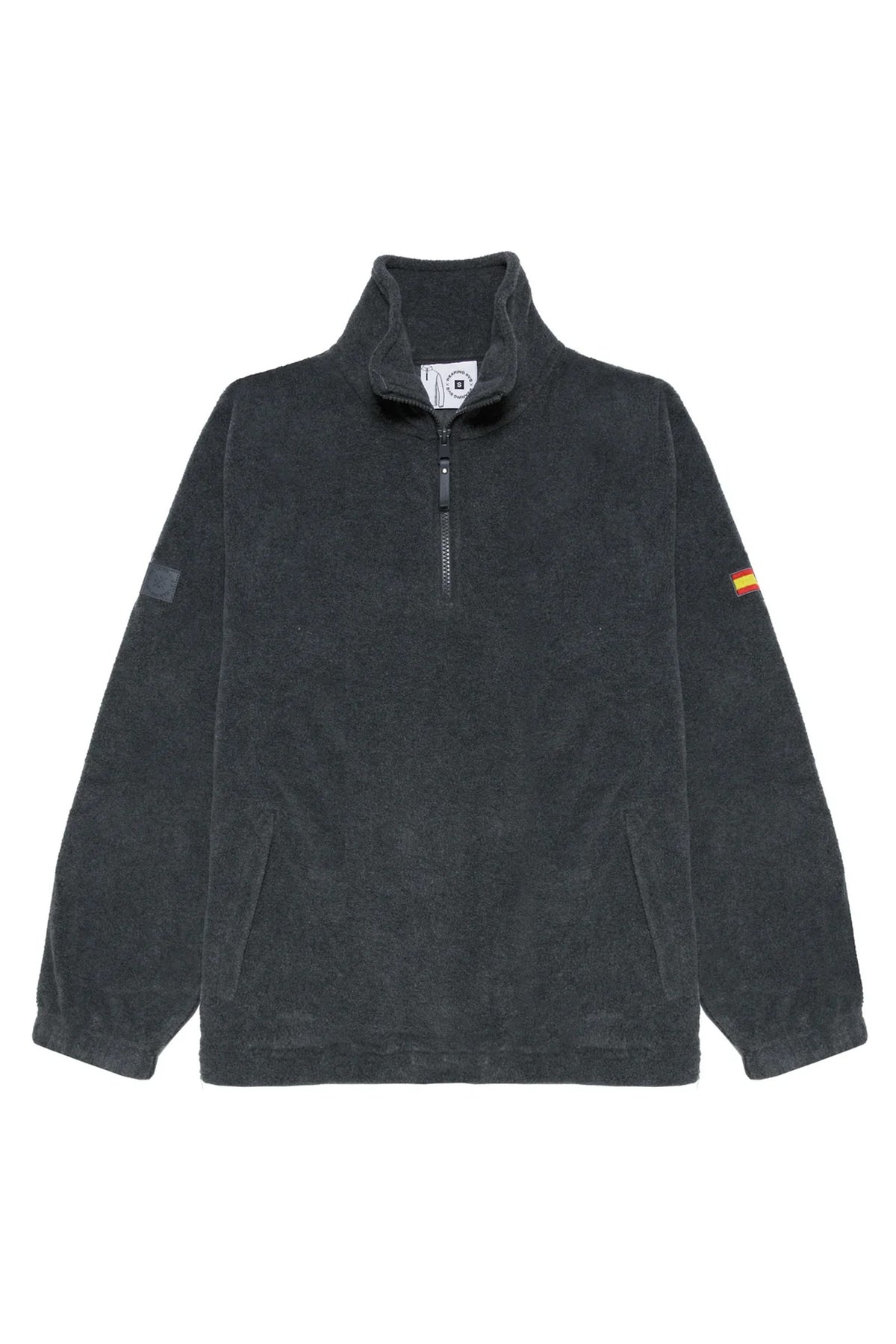 POLAR-HALF-ZIP-GRIS-OSCURO-DELANTERO-WEARINGSVQ
