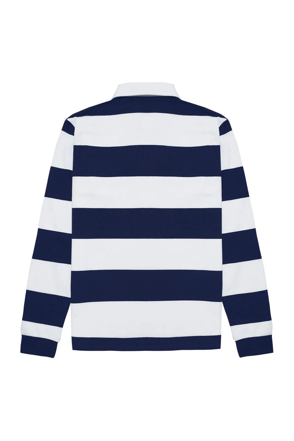 Polo rugby azul y blanco