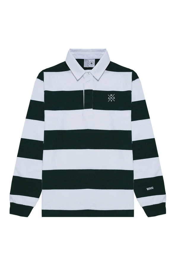 Polo rugby verde y blanco