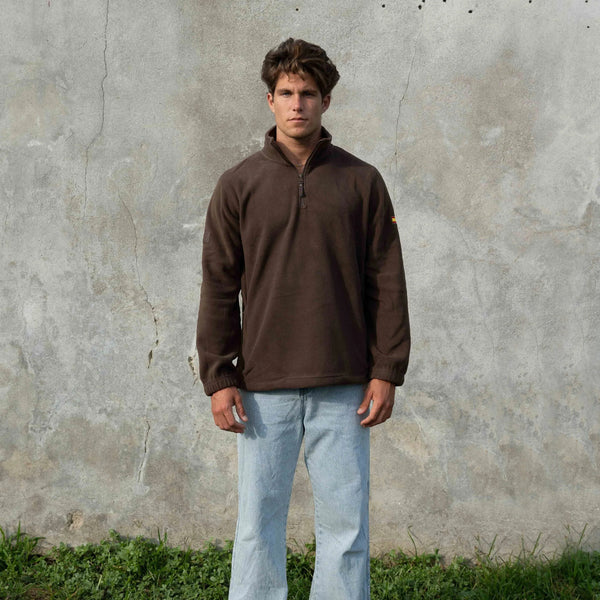 Polar half zip marrón