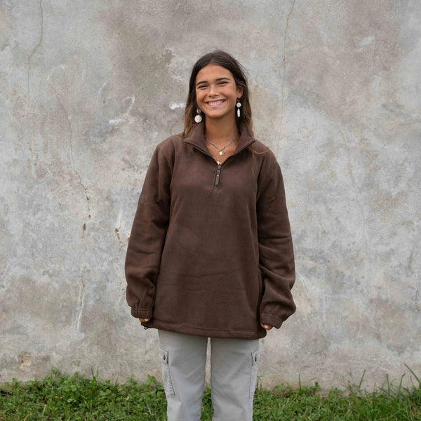 Polar half zip marrón