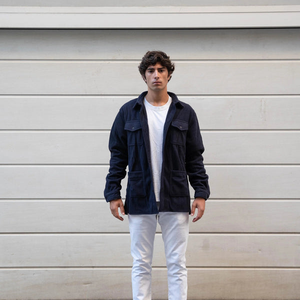 POLAR GUAYABERA AZUL MARINO