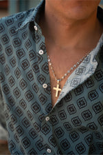 CAMISA INDI IKAT CELESTE