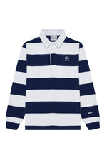 Polo rugby azul y blanco