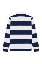 Polo rugby azul y blanco