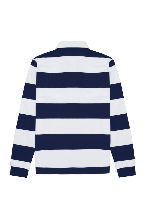 Polo rugby azul y blanco