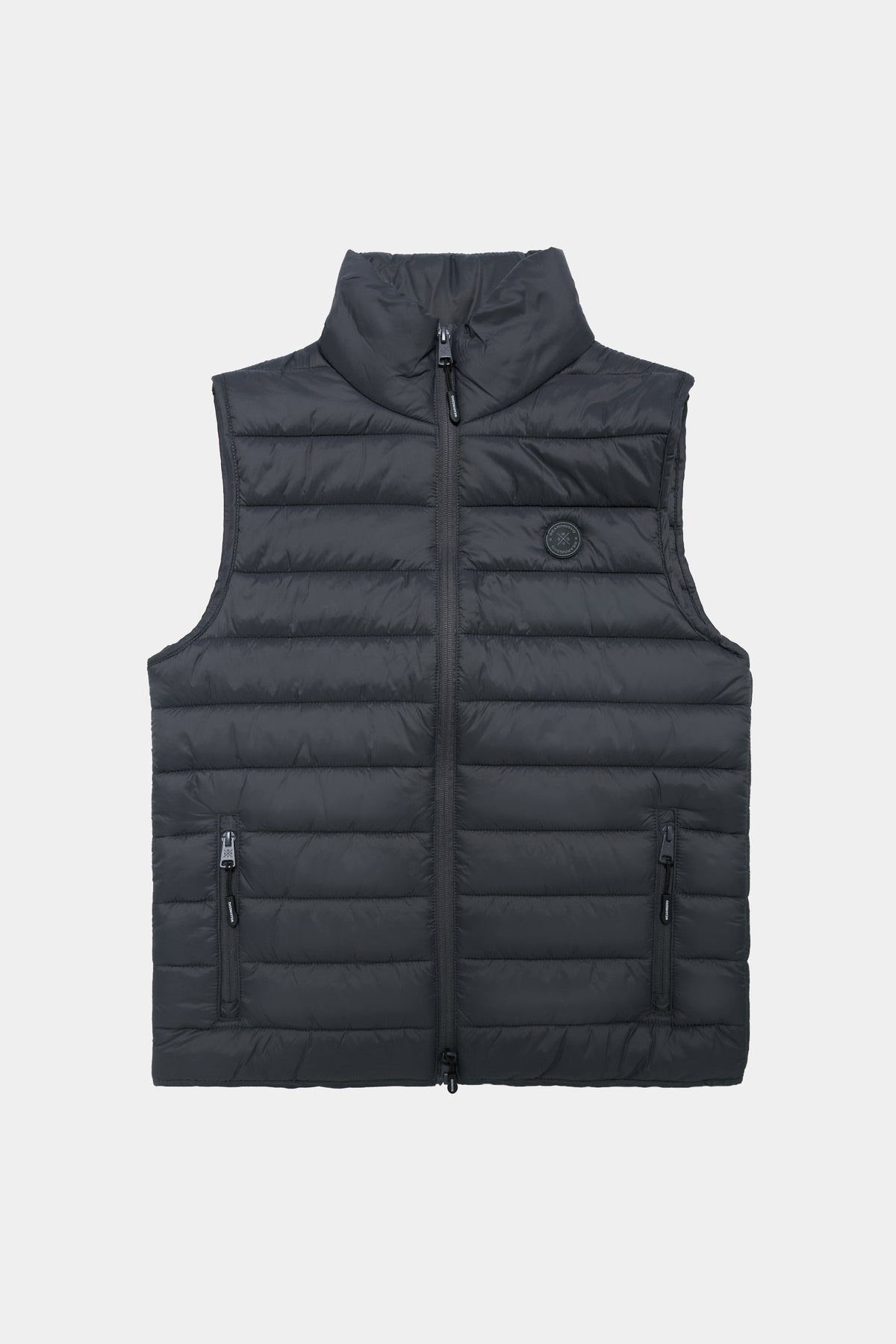 Dark gray padded vest