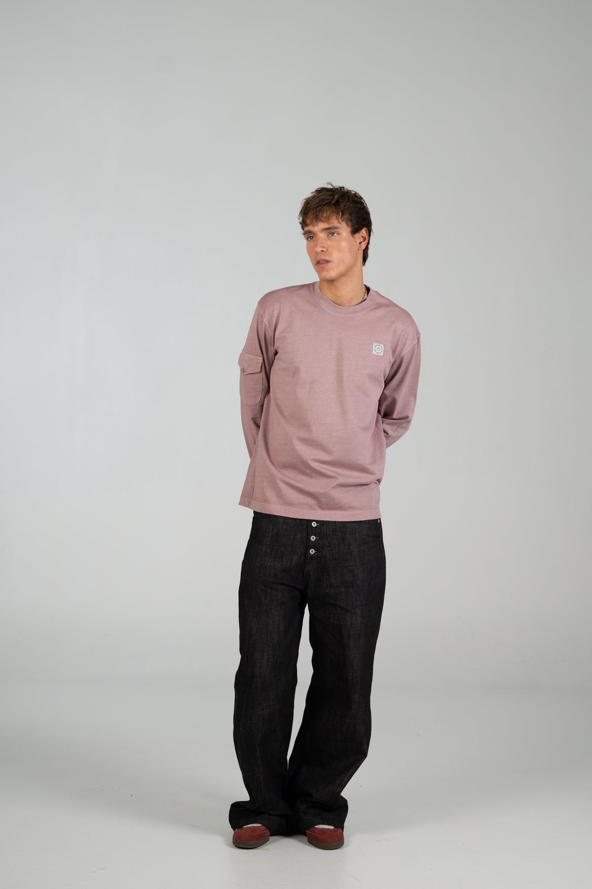 Long sleeve cargo WEARINGSVQ burdeos para chico – vista frontal