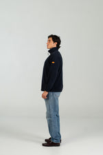 Polar half zip WEARINGSVQ azul marino para chico – vista lateral