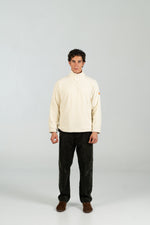 Polar half zip WEARINGSVQ blanco para chico – vista frontal