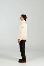 Polar half zip WEARINGSVQ blanco para chico – vista lateral