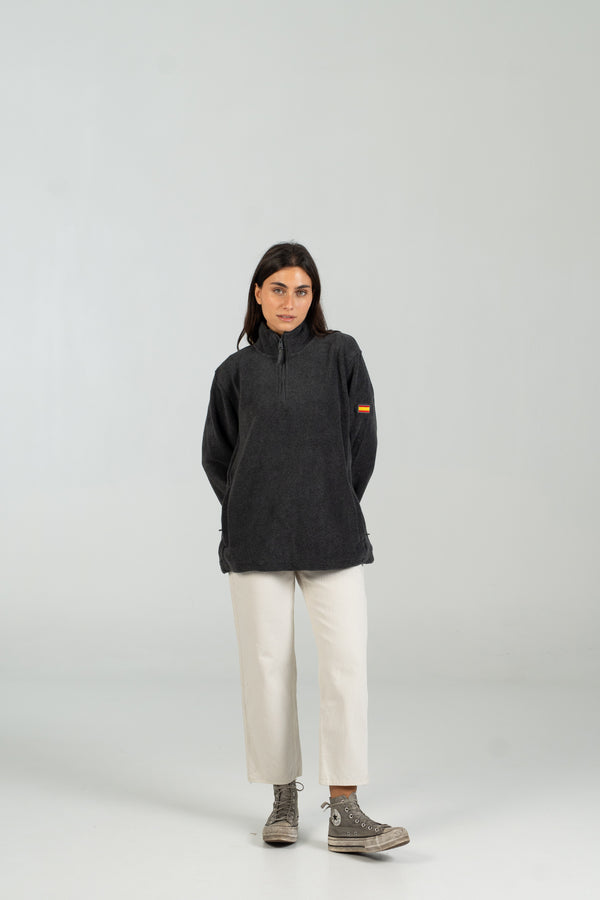 Polar half zip gris oscuro
