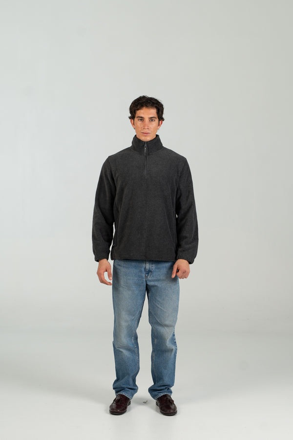Polar half zip gris oscuro