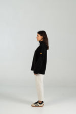 Polar half zip WEARINGSVQ negro para chica – vista lateral