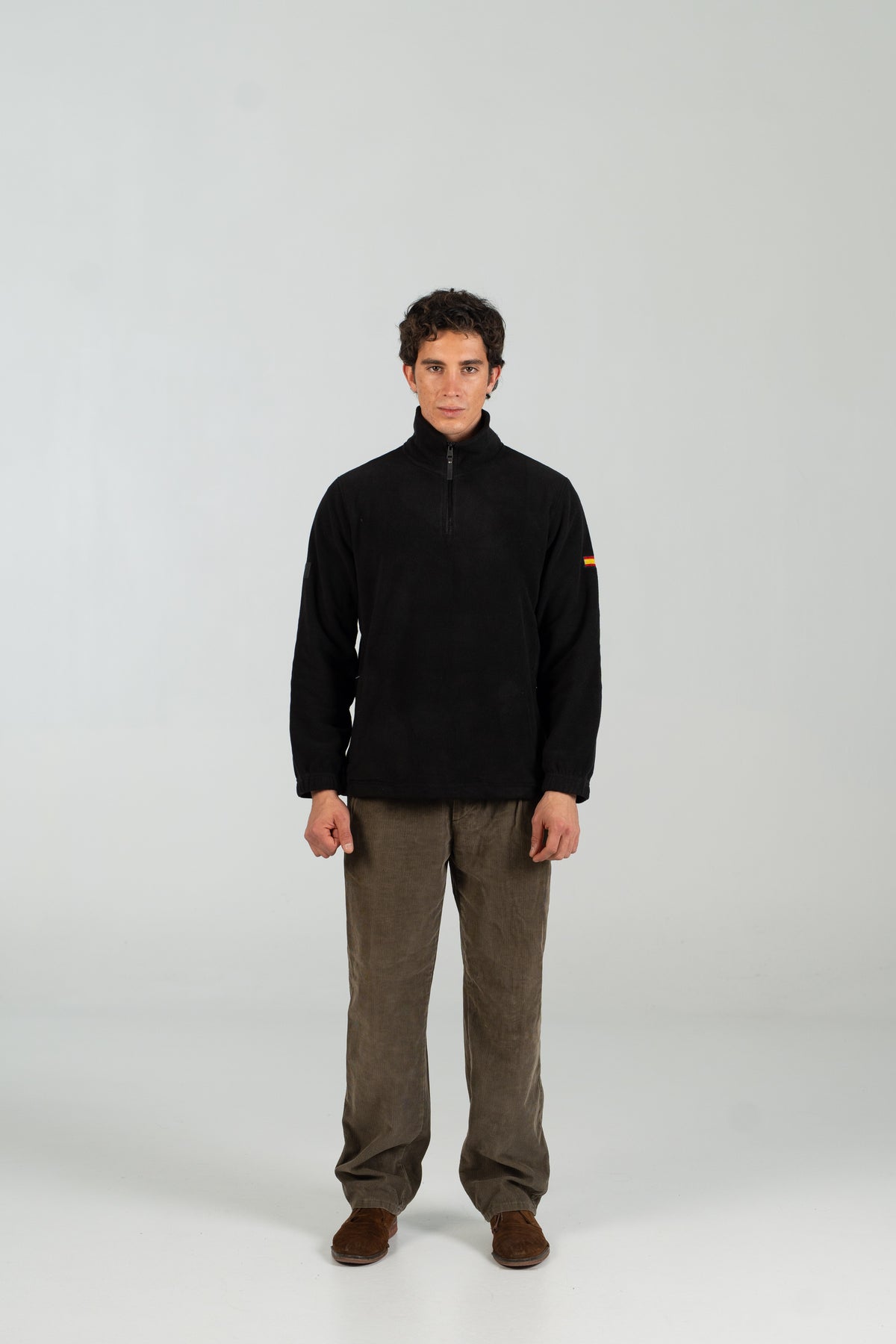 Polar half zip WEARINGSVQ negro para chico – vista frontal