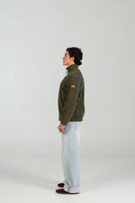 Polar half zip WEARINGSVQ verde para chico – vista lateral