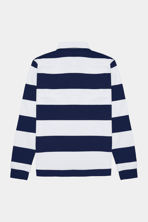 Polo rugby azul y blanco