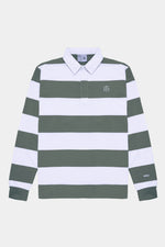 Polo rugby gris y blanco