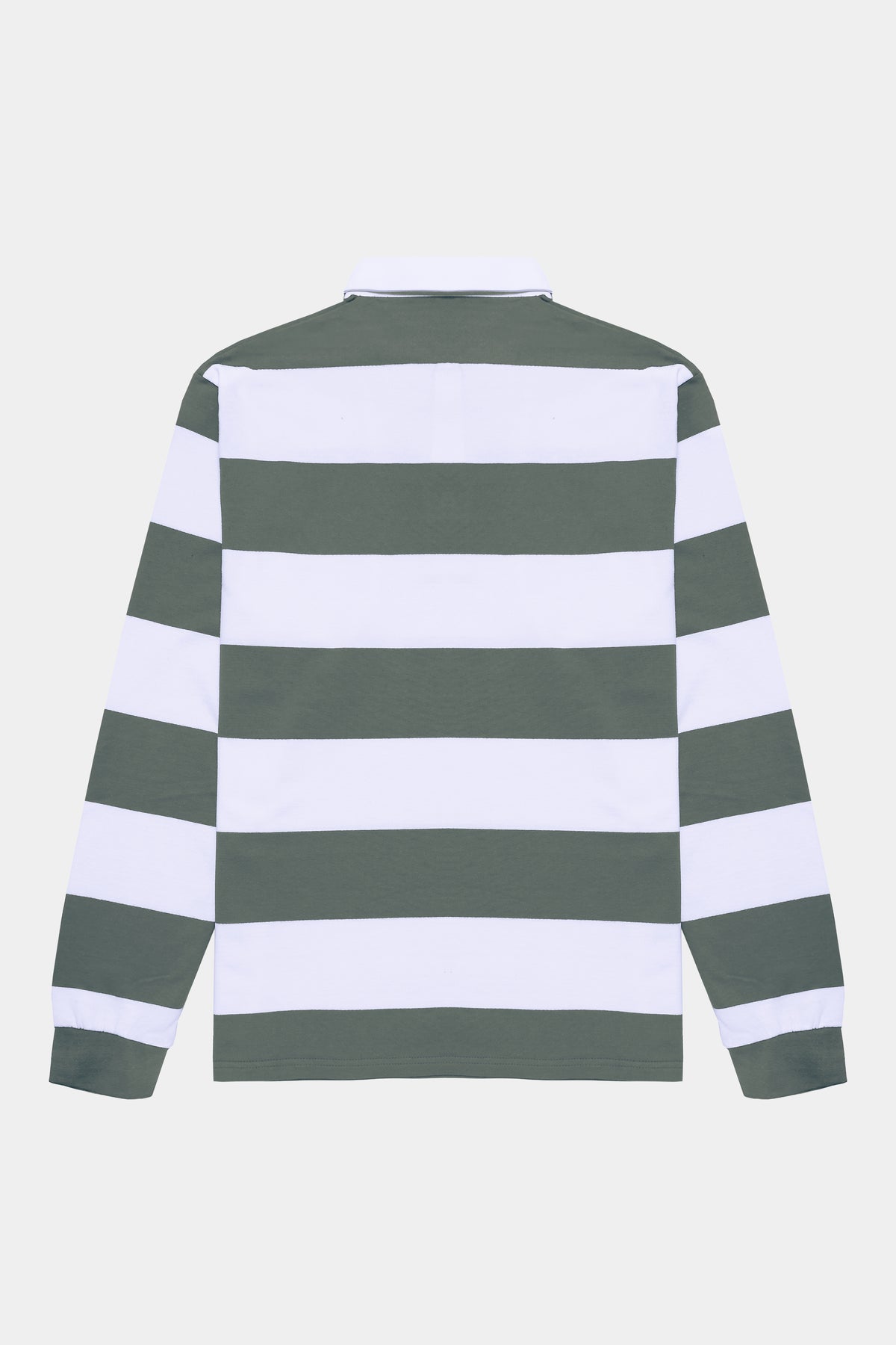 Polo rugby gris y blanco